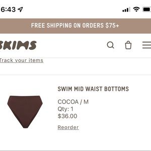 SKIMS swimwear bottom
